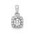 14k White Gold 1/3 carat Lab Grown Diamond VS/SI+ G+ Complete Halo Pendant