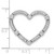 14k White Gold 1/3 carat Lab Grown Diamond VS/SI+ G+ Complete Open Heart Chain Slide Pendant