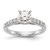 14k White Gold 1/3 carat Lab Grown Diamond VS/SI+ G+ Semi Mount Peg Set Engagement Ring - RM-2D0517C3-4682