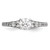 14k White Gold 1/3 carat Lab Grown Diamond VS/SI+ G+ Semi Mount Peg Set Engagement Ring - RM-5F0D5ED5-2884