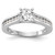 14k White Gold 1/3 carat Lab Grown Diamond VS/SI+ G+ Semi Mount Peg Set Engagement Ring - RM-60D15335-7613