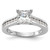 14k White Gold 1/3 carat Lab Grown Diamond VS/SI+ G+ Semi Mount Peg Set Engagement Ring - RM-60D15335-7613