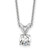 14k White Gold 1/3 carat Lab Grown Diamond VS+ F+ Round Complete Four Prong 18 inch Solitaire Pendant Necklace