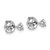 14k White Gold 1/3 ctw Lab Grown Diamond VS/SI+ G+ Round 3 Prong Heavy Wt. Screwback Stud Earrings