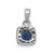 14k White Gold 1/3ct. Blue/White Diamond Square Pendant