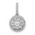 14k White Gold 1/3ct. Diamond Round Halo Cluster Pendant - PM-C32A25AE-8959