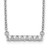 14k White Gold 1/4 carat Diamond Bar 18 inch Necklace
