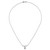 14K White Gold 1/4 carat Diamond Bar with Dangle Pear Halo 18 inch Necklace