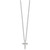 14k White Gold 1/4 carat Diamond Cross Pendant 18 inch Necklace