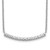 14k White Gold 1/4 carat Diamond Curved Bar 18 inch Necklace