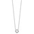 14k White Gold 1/4 carat Diamond Fancy Swirl Circle 18 inch Necklace