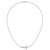 14k White Gold 1/4 carat Diamond Sideways Cross 18 inch Necklace