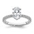 14k White Gold 1/4 carat Lab Grown Diamond VS/SI+ G+ 1 1/2 carat center Oval Semi Mount Engagement Ring