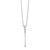14k White Gold 1/4 carat Lab Grown Diamond VS/SI+ G+ 17.5 inch Dangle Necklace
