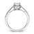 14k White Gold 1/4 carat Lab Grown Diamond VS/SI+ G+ 3/4 carat Center Cushion Semi Mount Engagement Ring