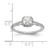 14k White Gold 1/4 carat Lab Grown Diamond VS/SI+ G+ 3/4 carat Center Cushion Semi Mount Engagement Ring