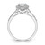 14k White Gold 1/4 carat Lab Grown Diamond VS/SI+ G+ 3/4 carat Center Semi Mount Halo Engagement Ring
