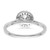 14k White Gold 1/4 carat Lab Grown Diamond VS/SI+ G+ 3/4 carat Center Semi Mount Halo Engagement Ring