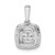 14k White Gold 1/4 carat Lab Grown Diamond VS/SI+ G+ April Birthstone White Sapphire Halo Pendant
