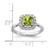 14k White Gold 1/4 carat Lab Grown Diamond VS/SI+ G+ August Birthstone Peridot Halo Ring