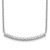 14k White Gold 1/4 carat Lab Grown Diamond VS/SI+ G+ Complete 18 inch Curved Bar Necklace