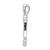 14k White Gold 1/4 carat Lab Grown Diamond VS/SI+ G+ Complete Cross Chain Slide Pendant - PM-FBEE585C-7881