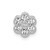 14k White Gold 1/4 carat Lab Grown Diamond VS/SI+ G+ Complete Floral Chain Slide Pendant
