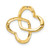 14k .01ct. Diamond Double Entwined Heart Chain Slide