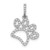 14k White Gold 1/4 carat Lab Grown Diamond VS/SI+ G+ Complete Paw Print Pendant