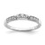14k White Gold 1/4 carat Lab Grown Diamond VS/SI+ G+ Complete Round Size 7 Wedding Band