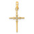 14k .01ct. Diamond Polished Budded Cross Pendant