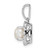 14k White Gold 1/4 carat Lab Grown Diamond VS/SI+ G+ June Birthstone Freshwater Cultered Pearl Halo Pendant