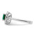 14k White Gold 1/4 carat Lab Grown Diamond VS/SI+ G+ May Birthstone Lab Created Emerald Halo Ring