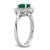 14k White Gold 1/4 carat Lab Grown Diamond VS/SI+ G+ May Birthstone Lab Created Emerald Halo Ring