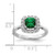 14k White Gold 1/4 carat Lab Grown Diamond VS/SI+ G+ May Birthstone Lab Created Emerald Halo Ring