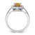14k White Gold 1/4 carat Lab Grown Diamond VS/SI+ G+ November Birthstone Citrine Halo Ring