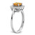 14k White Gold 1/4 carat Lab Grown Diamond VS/SI+ G+ November Birthstone Citrine Halo Ring