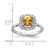14k White Gold 1/4 carat Lab Grown Diamond VS/SI+ G+ November Birthstone Citrine Halo Ring