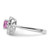 14k White Gold 1/4 carat Lab Grown Diamond VS/SI+ G+ October Birthstone Lab Created Pink Sapphire Halo Ring