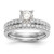 14k White Gold 1/4 carat Lab Grown Diamond VS/SI+ G+ Semi Mount Peg Set Engagement Ring - RM-80023A61-5640
