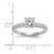 14k White Gold 1/4 carat Lab Grown Diamond VS/SI+ G+ Semi Mount Peg Set Engagement Ring - RM-80023A61-5640