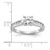 14k White Gold 1/4 carat Lab Grown Diamond VS/SI+ G+ Semi Mount Peg Set Engagement Ring - RM-EF5AD8AC-4131