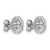 14k White Gold 1/4 carat Lab Grown Diamond VS/SI+ G+ Semi-Mount Oval Halo Earrings