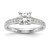 14k White Gold 1/4 carat Lab Grown Diamond VS/SI+ G+ Semi-Mount Peg Set Engagement Ring - RM-813EF224-5821
