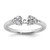 14k White Gold 1/4 carat Lab Grown Diamond VS/SI+ G+ Semi-Mount Peg Set Engagement Ring - RM-A92AA4A9-6670