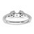 14k White Gold 1/4 carat Lab Grown Diamond VS/SI+ G+ Semi-Mount Peg Set Engagement Ring - RM-A92AA4A9-6670