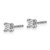 14k White Gold 1/4 carat Lab Grown Diamond VS+ F+ Princess Complete Four Prong Stud Earrings