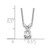 14k White Gold 1/4 carat Lab Grown Diamond VS+ F+ Round Complete Four Prong 18 inch Solitaire Pendant Necklace