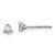 14k White Gold 1/4 ctw Lab Grown Diamond VS/SI+ G+ Round 3 Prong Heavy Wt. Screwback Stud Earrings