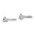14k White Gold 1/4 ctw Lab Grown Diamond VS/SI+ G+ Round 3 Prong Heavy Wt. Screwback Stud Earrings